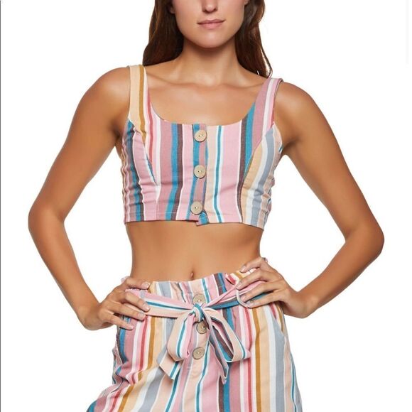 Striped Crop Top  - Picture 1 of 4